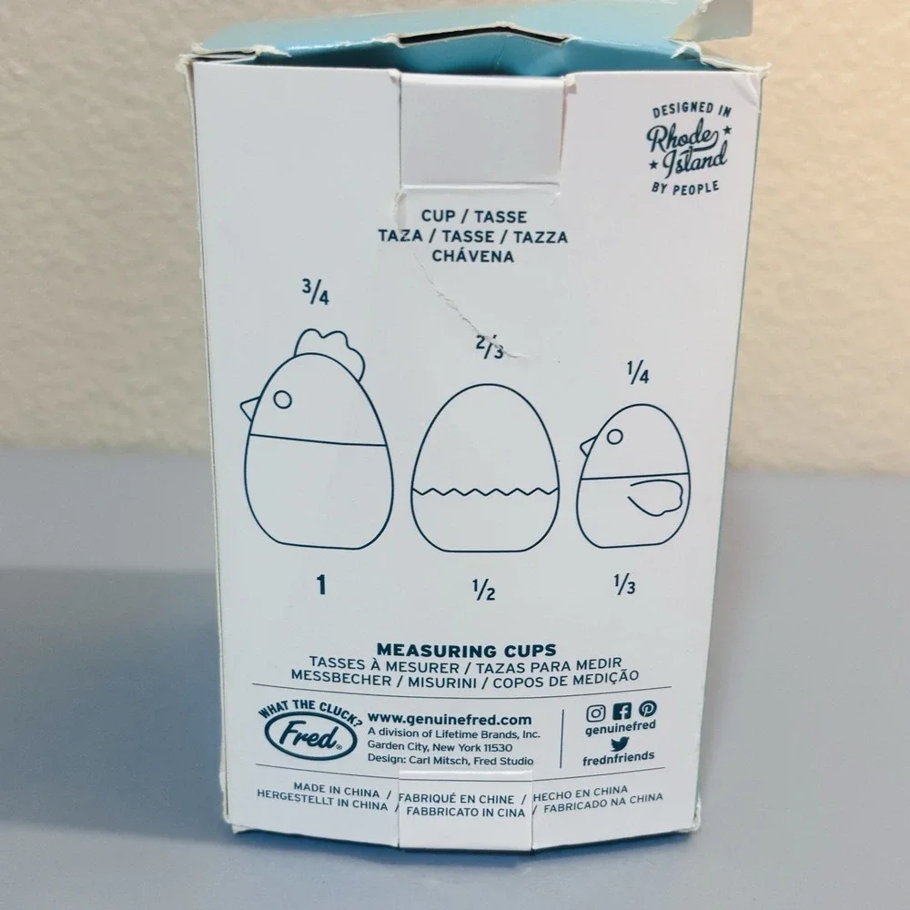 Genuine Fred Nested Hen & Chick Dry Measuring Cups Country Kitchen New In Box